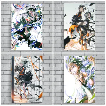 Японски аниме плакат платно живопис с маслени бои момиче абстрактно стена изкуство плакат модерен дом декоративна живопис спалня стенопис